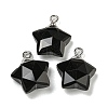 Natural Obsidian Pendants G-P540-01P-11-1