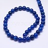 Natural Agate Round Beads Strand G-L086-8mm-M-4