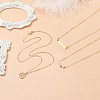 3Pcs 3 Style Natural Pearl & Tree of Life & Heart Pendant Necklaces Set NJEW-JN04005-2