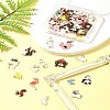 60Pcs 15 Styles Alloy Enamel Pendants FIND-FS0002-77-10