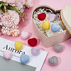 18Pcs 6 Colors Handmade Wool Felt Heart Ornament DIY-NB0014-70-4
