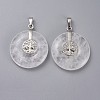 Natural Quartz Crystal Pendants G-F640-E02-1