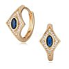 Brass Cubic Zirconia Hoop Earrings FS-WGD9CCC-12-1