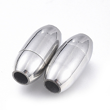 304 Stainless Steel Magnetic Clasps with Glue-in Ends STAS-D242-03P