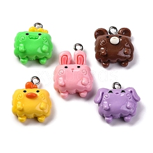 Animal Series Opaque Resin Pendants CRES-M038-06