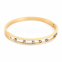 Crystal Rhinestone Oval Hollow Bangle BJEW-N017-021LG