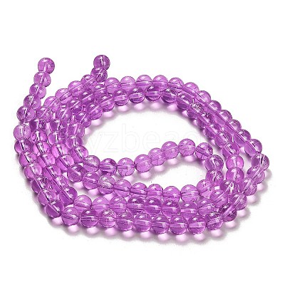 Drawbench Transparent Glass Beads Strands GLAD-Q012-8mm-18-1