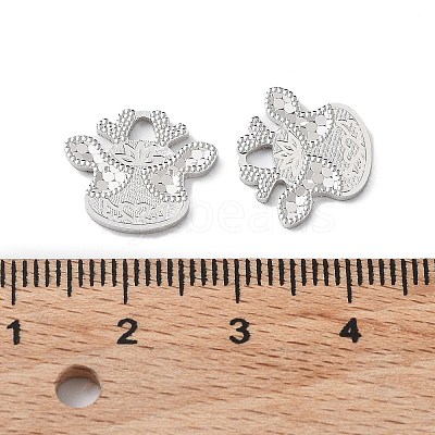 Rhodium Plated 925 Sterling Silver Charms STER-C003-13P-1