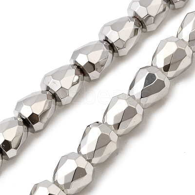 Electroplate Glass Beads Strands EGLA-F166-08P-1