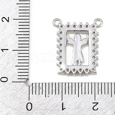 Brass Micro Pave Clear Cubic Zirconia Pendants KK-CBA6A75-48B-P-1