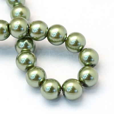 Baking Paint Glass Pearl Bead Strands HY-Q003-3mm-49-1