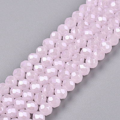 Electroplate Glass Beads Strands EGLA-A044-J4mm-A02-1