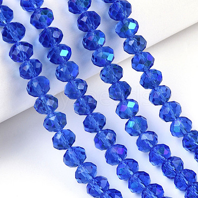 Electroplate Glass Beads Strands X1-EGLA-A034-T6mm-L26-1