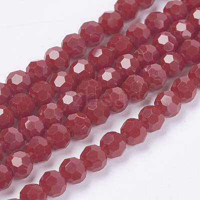 Opaque Glass Beads Strands EGLA-F120-NC01-1
