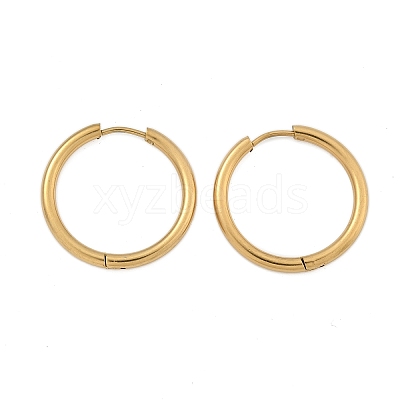 Ion Plating(IP) 304 Stainless Steel Huggie Hoop Earrings EJEW-F111B-25mm-G-1