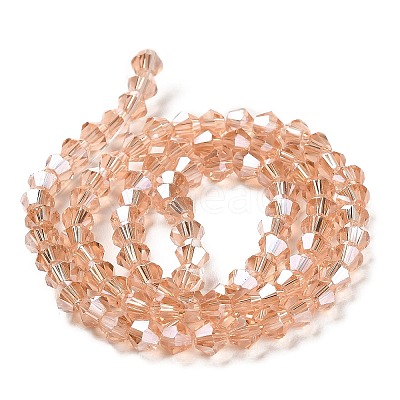 Transparent Electroplate Glass Beads Strands EGLA-A039-T3mm-B15-1