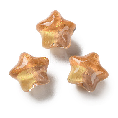 Gradient Color Transparent Hand-drawed Acrylic Beads TACR-P012-01B-05-1