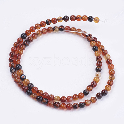 Natural Agate Bead Strands G-R173-4mm-05-1
