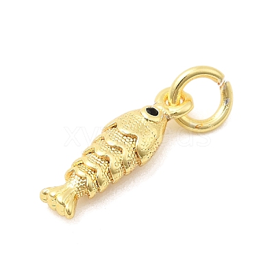 Brass Micro Pave Cubic Zirconia Charms LS-KK-C139-29B-G-1