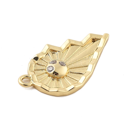 Brass Micro Pave Cubic Zirconia Pendants KK-L228-25A-G-1