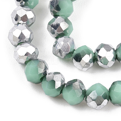 Electroplate Opaque Glass Beads Strands EGLA-A034-P4mm-M13A-1