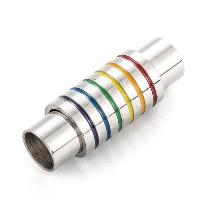 304 Stainless Steel Magnetic Enamel Clasps STAS-P285-02P-1