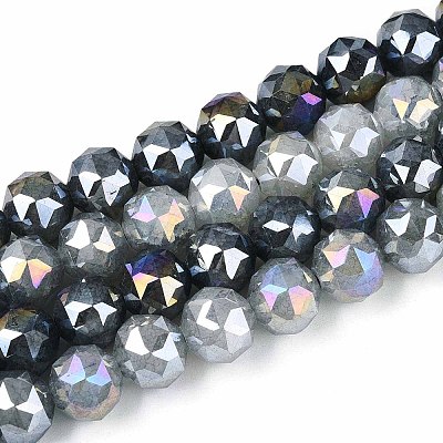 Anti-Tarnish Electroplate Glass Beads Strands GLAA-N064-10mm-01-1