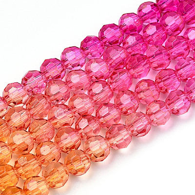 Transparent Glass Beads Strands GLAA-E036-07K-1