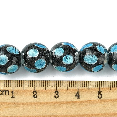 Handmade Silver Sand Lampwork Beads Strands LAMP-A003-01A-1