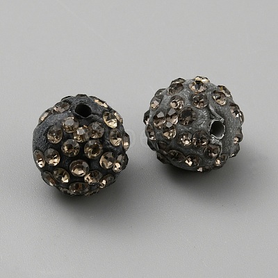 Handmade Polymer Clay Rhinestone Beads CLAY-WH0011-08M-1