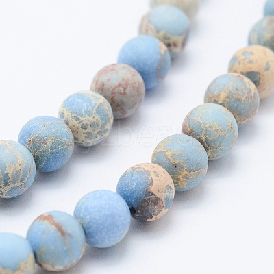 Natural Imperial Jasper Beads Strands G-K232-6mm-01A-1
