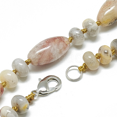 Natural Crazy Agate Beaded Necklaces NJEW-S388-20-1
