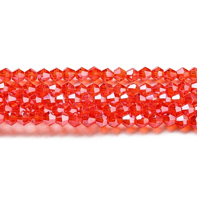 Transparent Electroplate Glass Beads Strands EGLA-A039-T4mm-A14-1