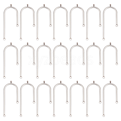 30Pcs 304 Stainless Steel Asymmetric Length Chandelier Component Links STAS-UN0049-34-1