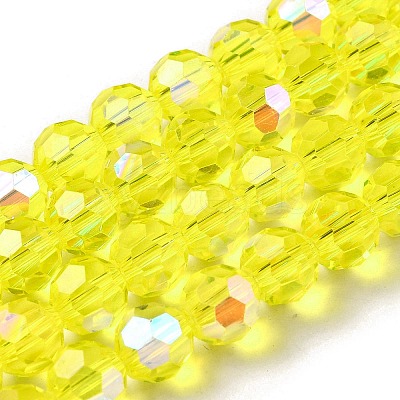 Electroplate Transparent Glass Beads Strands EGLA-A035-T4mm-L03-1