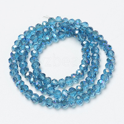 Electroplate Glass Beads Strands EGLA-A034-T4mm-I04-1