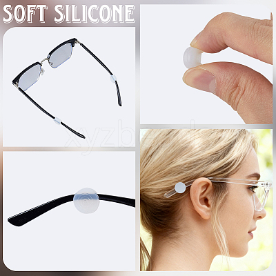 48Pcs Silicone Eyeglasses Ear Grip FIND-CN0002-47B-1
