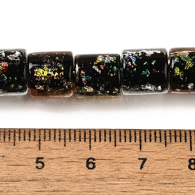 Handmade Dichroic Foil Glass Beads Strands DICH-U001-09A-1