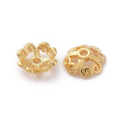 Brass Fancy Bead Caps X-KK-S345-089-1