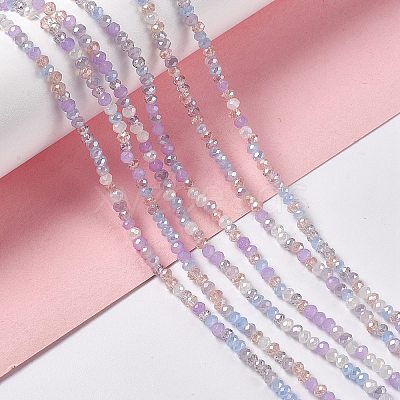 Electroplate Glass Beads Strands EGLA-S192-001A-B11-1