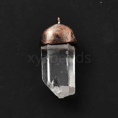 Natural Quartz Crystal Pointed Pendants KK-F836-04R-1