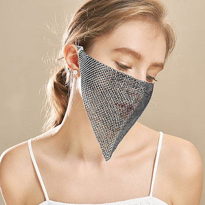 Triangle Alloy Headwear Masquerade Masks AJEW-WH20067-054EB-1