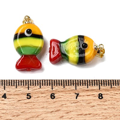 Handmade Lampwork Pendants LAMP-A007-01G-05-03-1