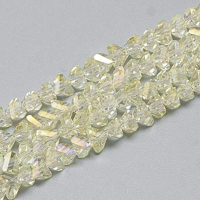 Electroplate Glass Beads Strands EGLA-Q103-A06-1