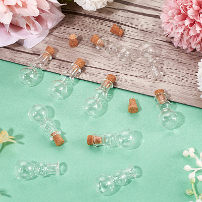 10Pcs Clear Glass Wishing Bottles AJEW-TA0002-85F-1