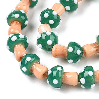 Handmade Lampwork Beads Strands X-LAMP-N024-09E-1
