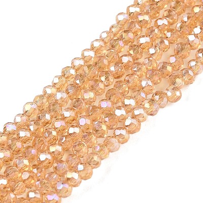 Electroplate Glass Beads Strands EGLA-A044-T1mm-B23-1