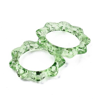 Transparent Acrylic Finger Rings RJEW-T010-04D-1