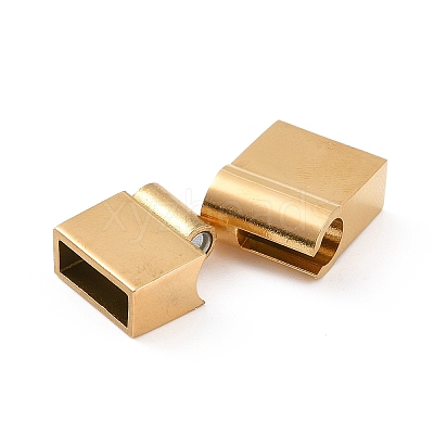 Ion Plating(IP)  316 Surgical Stainless Steel Magnetic Clasps with Glue-in Ends STAS-M297-03A-G-1