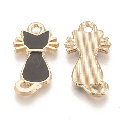 Alloy Enamel Kitten Pendants ENAM-S115-038A-1